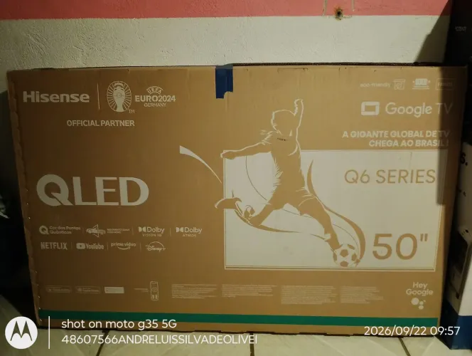 SMART TV HINSENSE QLED 50 POLEGADAS,TRINCADA