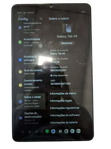 Tablet SAMSUNG A9 - 64GB de Armazenamento - Garantia de 90 dias, entregamos em toda BH