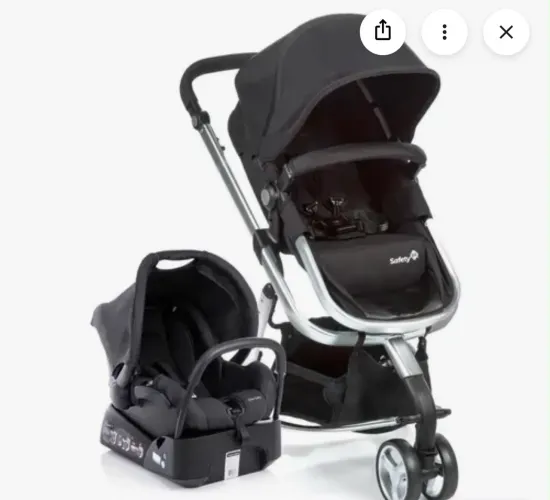 Carrinho de Bebê com Bebê Conforto Safety 1st TS Mobi Duo 3 Rodas até 15kg