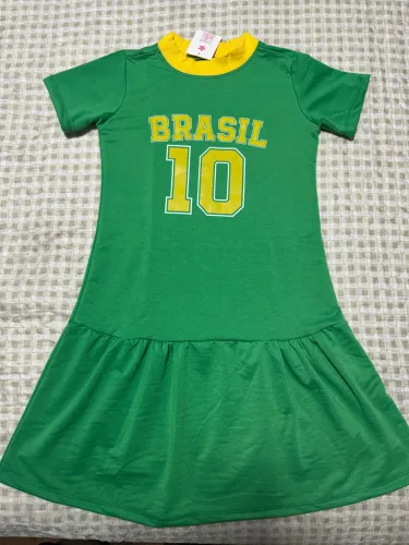 Vestido Brasil infantil