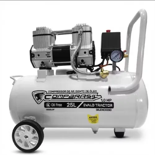 COMPRESSOR DE AR SILENCIOSO 25L 