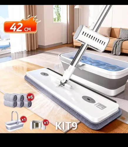 Mop de limpeza com 9 peças, nunca usado