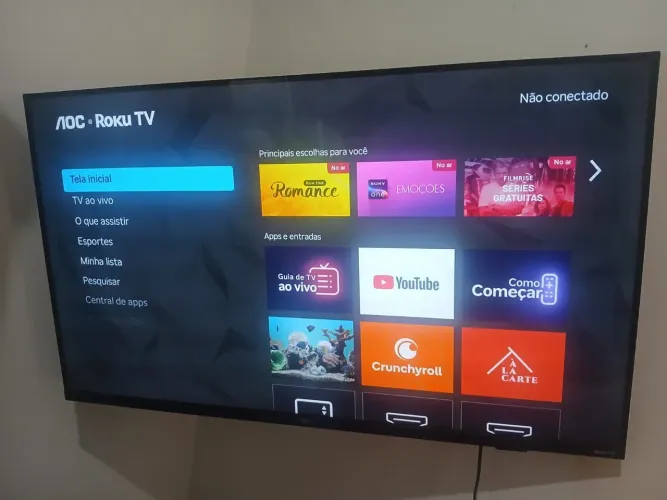 Smart TV 43" FULL HD AOC Roku TV 43S5045/78G HDMI USB Wifi