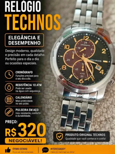 Relógio Technos prata