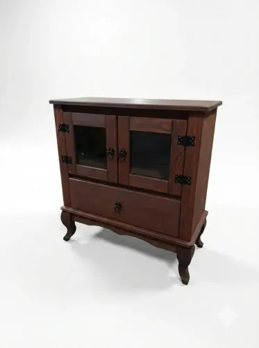 RACK CRISTALEIRA 2 PORTAS 1 GAVETA