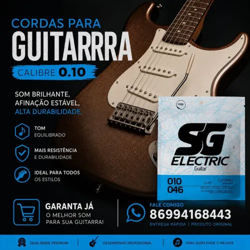 Kit Cordas SG 0.10 para guitarra elétrica
