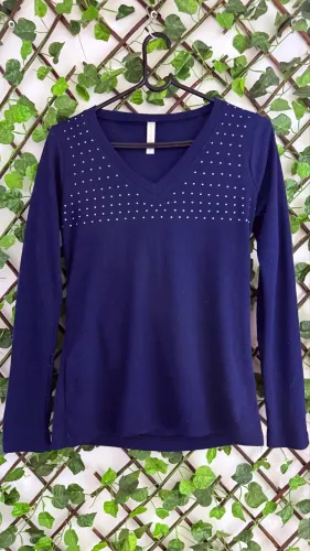 Blusa azul marinho