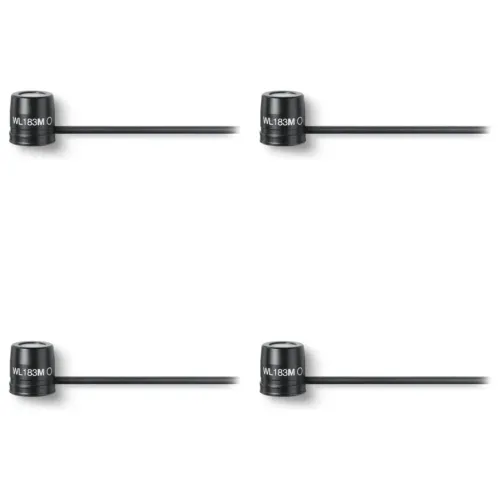 Kit 4 Microfone de Lapela Discreto Profissional Shure WL183M - TA4F
