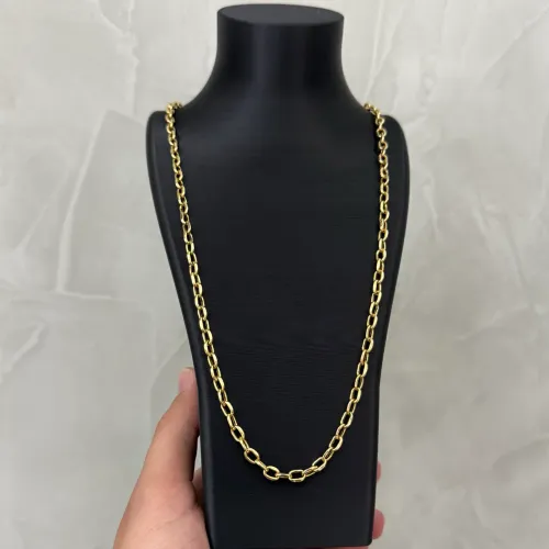 Corrente cadeado oca (Ouro 18K)
