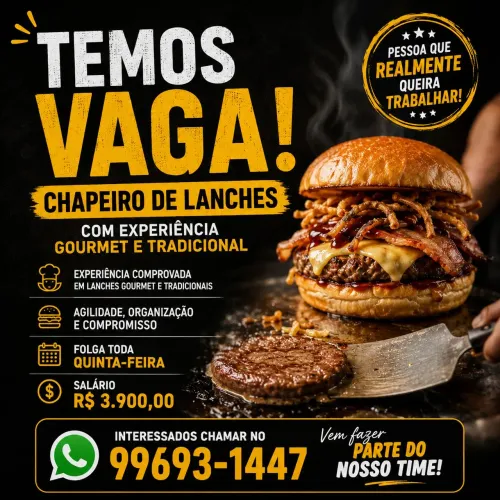 Vaga para chapeiro com experiência
