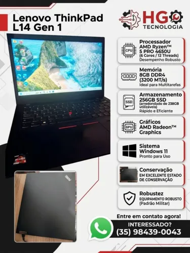 Vendo Notebook Lenovo ThinkPad L14 - Preto - zerado