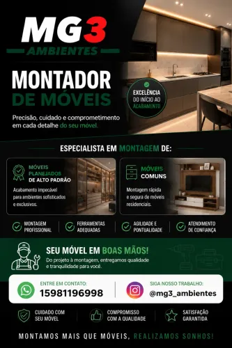 Montador de móveis Planejados e móveis residenciais 