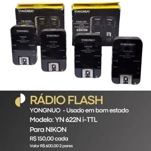 Rádio Flash para NIKON - Yongnuo YN-622N i-TTL