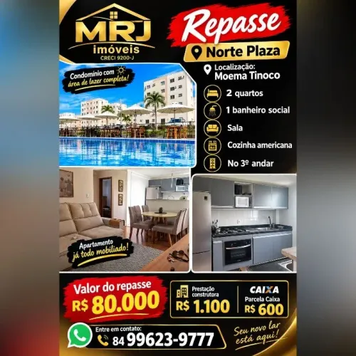 Repasso apartamento já mobiliado 