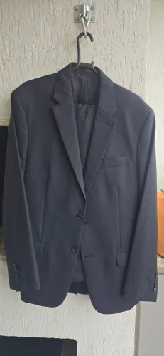 Terno calvin klein - azul marinho risco de giz