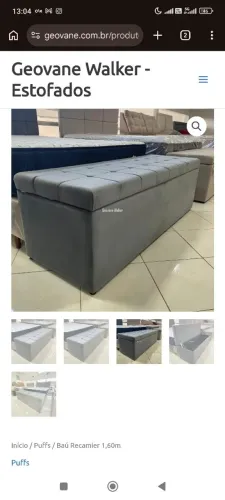 Baú Recamier 1,60m Puff R$440,00