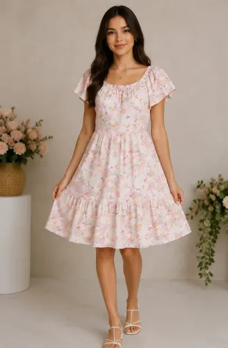Vestido Floral Cotton Light CARINHOSO - Tamanho 16