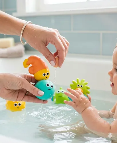 Brinquedos de Banho (Bebês / Infantil) Sassy Bathtime Pals (5 Peças) - Novo / Lacrado