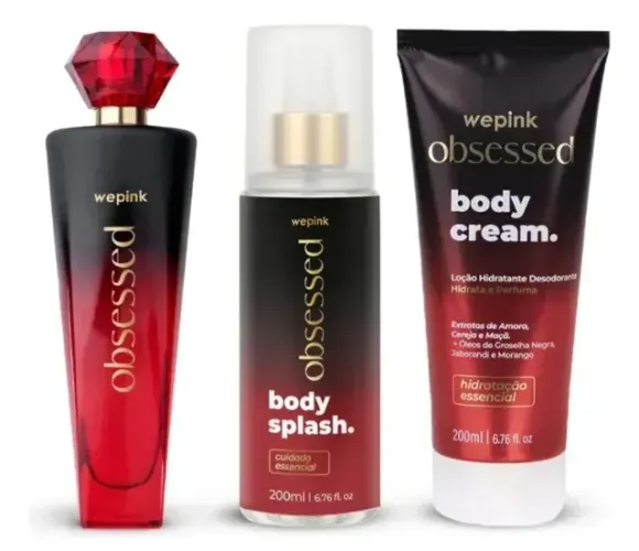 Wepink Obsessed - kit de beleza perfume body splash e hidratante