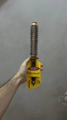 Escova Longa Metálica de Aluminio Profissional para cabeleireiro Marco Boni