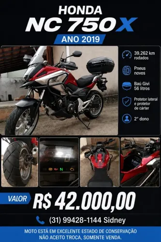 Vende-se Honda NC 750X 2019