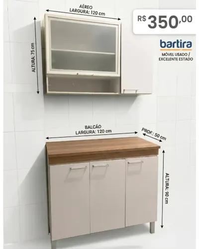 Armário de Cozinha - Balcão e Aéreo