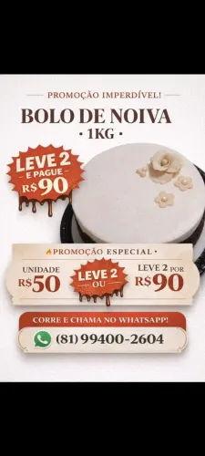 BOLO DE NOIVA DE 1KG