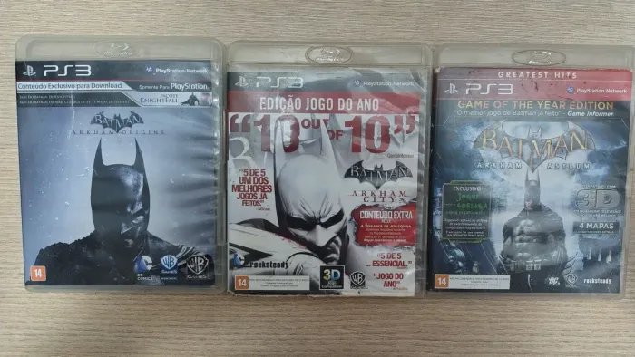 Trilogia Batman PS3 (Arkhan Asylum, Arkham City e Arkham Origins)