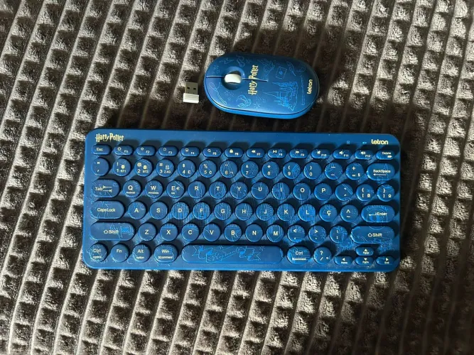Teclado e Mouse Sem Fio Harry Potter Letron Bluetooth/Wireless - Sem Uso