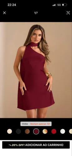 Vestido vermelho de cetim
