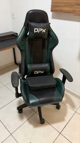 Cadeira gamer DPX verde e preta