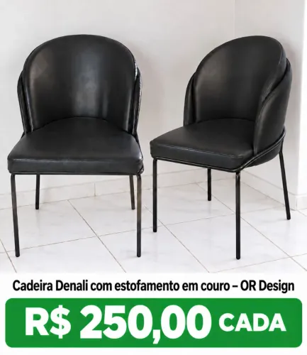 Cadeira De Jantar Denali Preto - Or Design