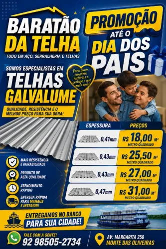 CORRE QUE A PROMOÇAO VAI ATE O DIA DOS PAIS !!