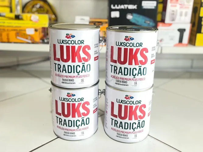 Tinta Tradição Branco Lukscollor Acrílico Premium Plus 3,6l
