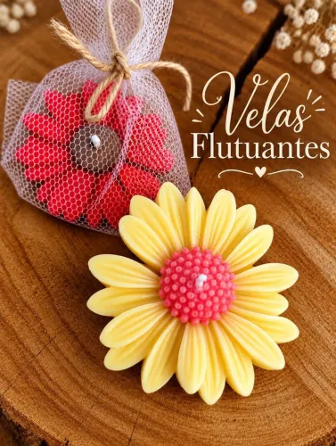 Velas aromáticas flutuantes margarida