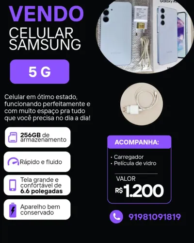 Vendo celular Samsung a55 5g  256Gb 
