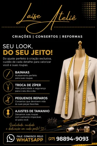 Costureira Profissional - Criações, Consertos e Ajustes de Roupas