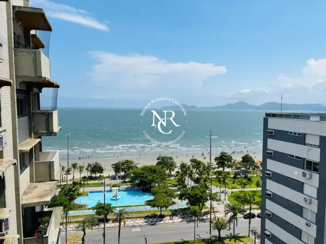 Apartamento com 3 quartos, 2 vagas, piscina, vista mar à venda em Santos