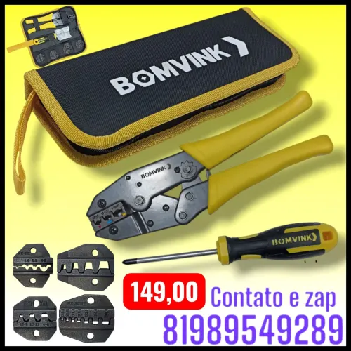 kit de alicate prensa terminais elétricos da marca Bomvink