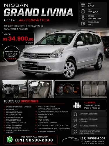 Nissan Livina Grand SL 1.8 16V Flex Fuel Aut. 2010