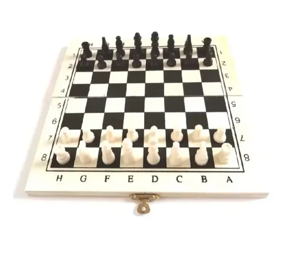 Jogo de Xadrez Tabuleiro Madeira 