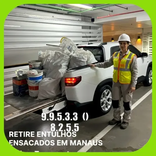 retirada de entulhos ensacados trabalhamos 24 horas