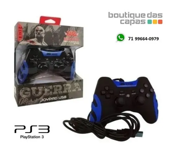 Controle JoystickPara Ps2 Ps3 Pc Usb Emborrachado kp-4040 Black Friday