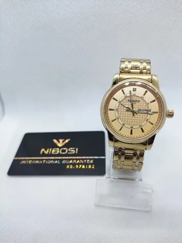 Relógio Nibosi Masculino Dourado Original