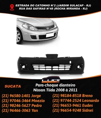 Para-choque dianteiro Nissan Tiida 2008 à 2011