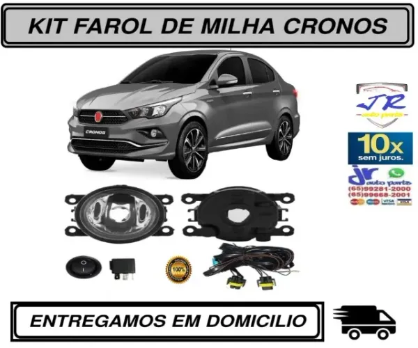 Kit Farol de Milha Fiat Cronos 2018