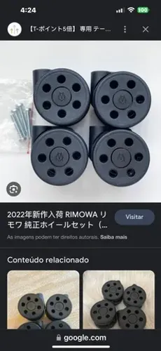 4 Rodinhas Pretas Rimowa Bordo