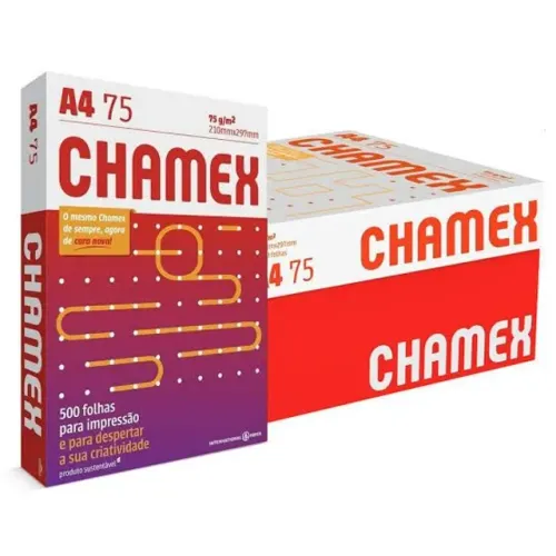 Cx de papel sulfite 10 resmas - Chamex
