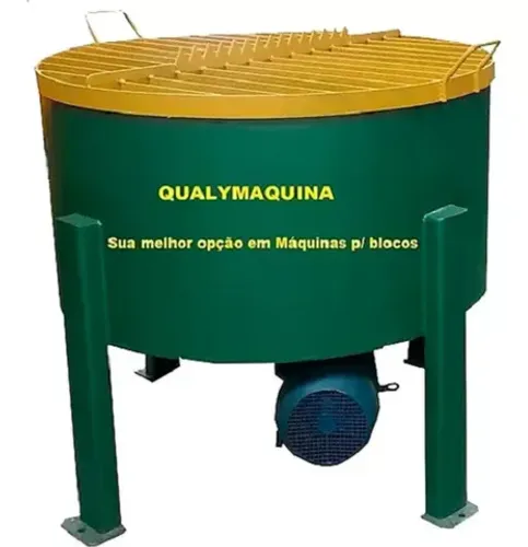 Misturador De Concreto Para Massa De Blocos 600 Litros Com Motor E Redutor