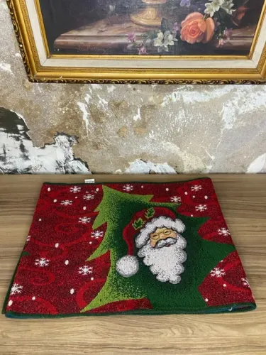 Caminho de Mesa Vintage | Italiana | Santini Christmas | Papai Noel | Antiguidades 